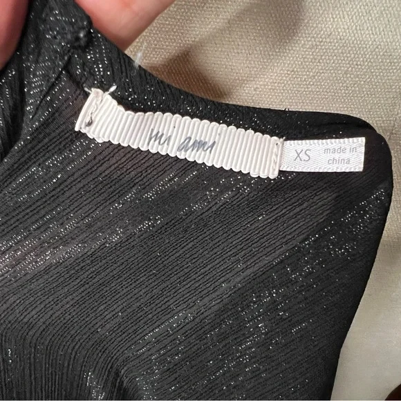 Francesca’s Collections Mi Ami Tate Metallic Godet Dress Size XS - Picture 6 of 7